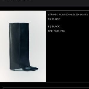 Zara Striped Footed Heeled Boots